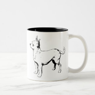 2 Couleurs Tasse Portrait de Chihuahua Réaliste Canin