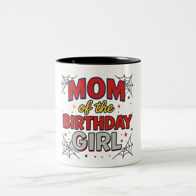 2 Couleurs Tasse pour la maman de la fille d'anniversaire  (Centre)