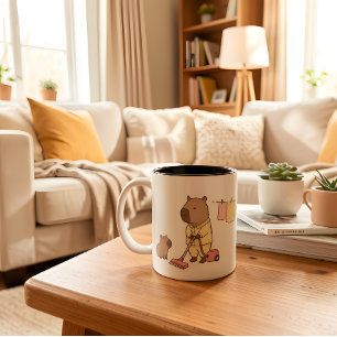 2 Couleurs Tasse pour maman capybara Cadeau mignon et confo