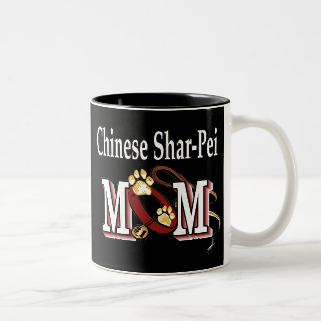 2 Couleurs Tasse pour maman de Shar-Pei chinois (Droit)