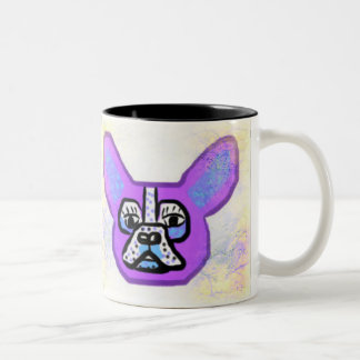 2 Couleurs Tasse pourpre de bouledogue français