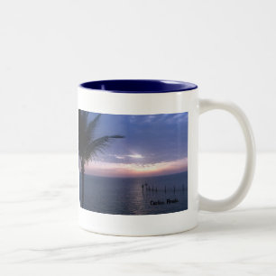 2 Couleurs Tasse pourpre de coucher du soleil