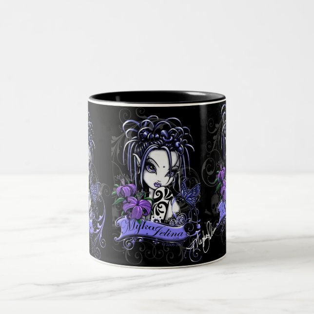 2 Couleurs Tasse pourpre de papillon de Sophia Lilly (Centre)