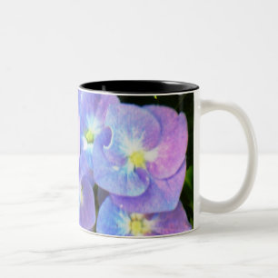 2 Couleurs Tasse pourpre d'hortensias de casquette de