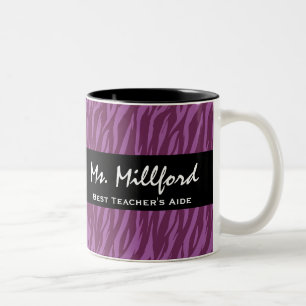 2 Couleurs Tasse pourpre et noire de l'AIDE du meilleur