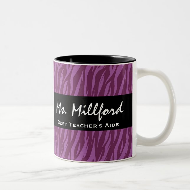 2 Couleurs Tasse pourpre et noire de l'AIDE du meilleur (Droit)