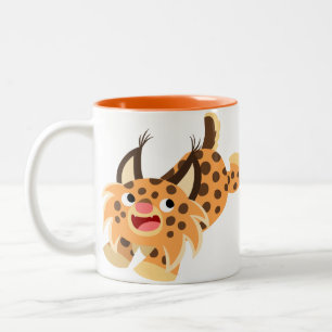 2 Couleurs Tasse Prankish mignonne de chat sauvage de bande