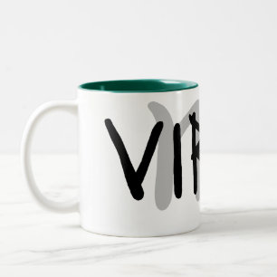 2 Couleurs Tasse principale des textes de Vierge