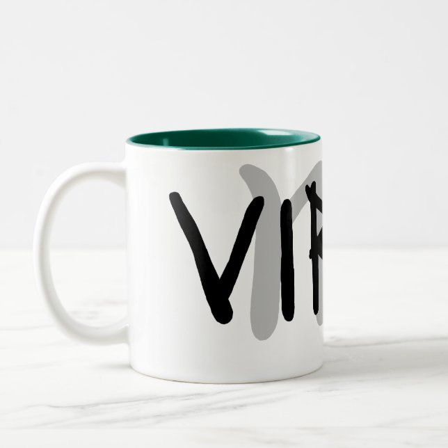 2 Couleurs Tasse principale des textes de Vierge (Gauche)