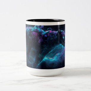 2 Couleurs Tasse psychédélique panthère noire