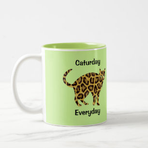 2 Couleurs Tasse quotidienne de Caturday