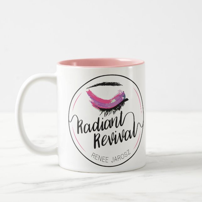 2 Couleurs Tasse rayonnante de logo de renaissance (Gauche)