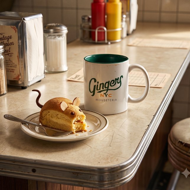 2 Couleurs Tasse Rétro du Diner Ginger's NYC Mouseteria – Deu (Breakfast of Champions.)