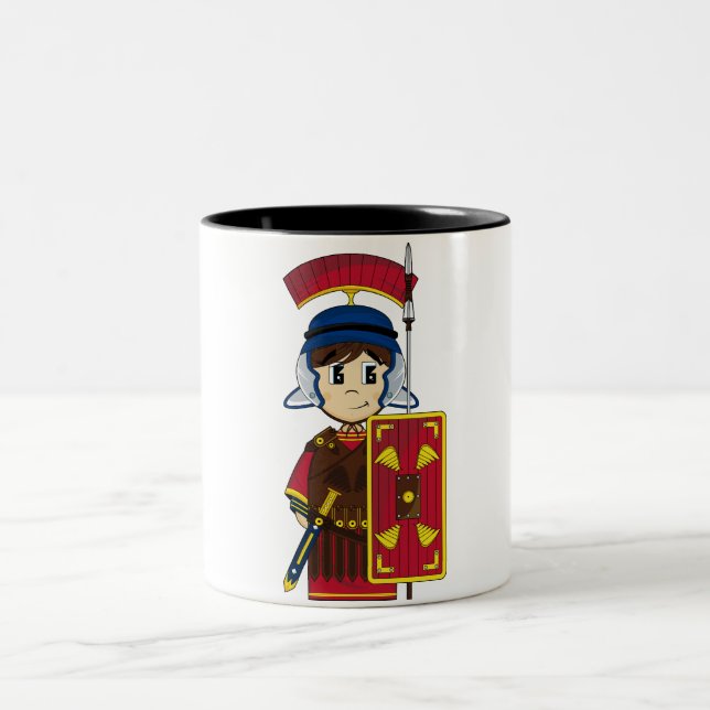 2 Couleurs Tasse romaine mignonne de soldat (Centre)