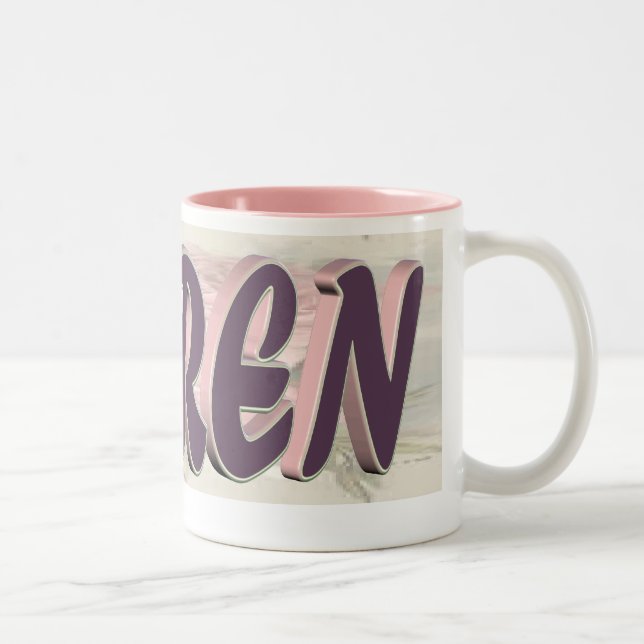 2 Couleurs Tasse rose de Karen (Droit)