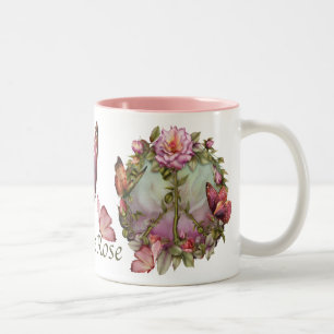 2 Couleurs Tasse rose de paix