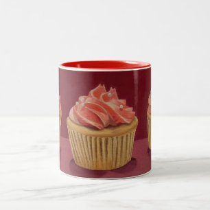 2 Couleurs Tasse rose de petits gâteaux