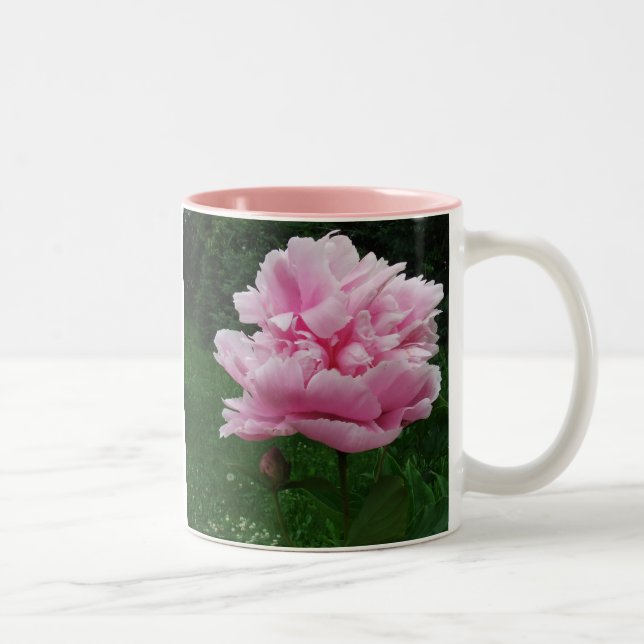 2 Couleurs Tasse rose de pivoine (Droit)
