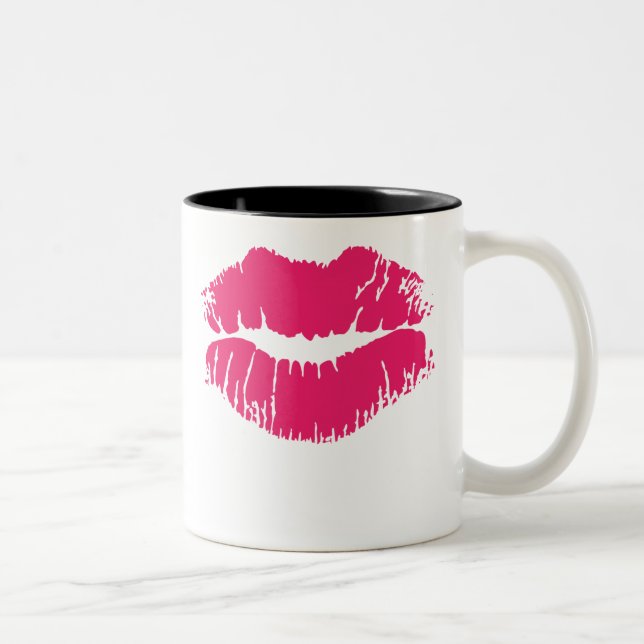 2 Couleurs Tasse rose de rouge à lèvres (Droit)