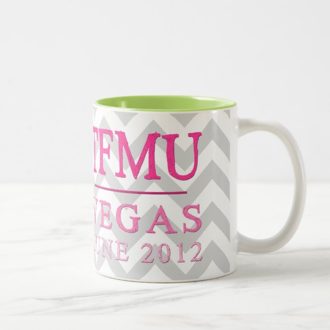2 Couleurs Tasse rose de TFMU VEGAS Chevron (Droit)