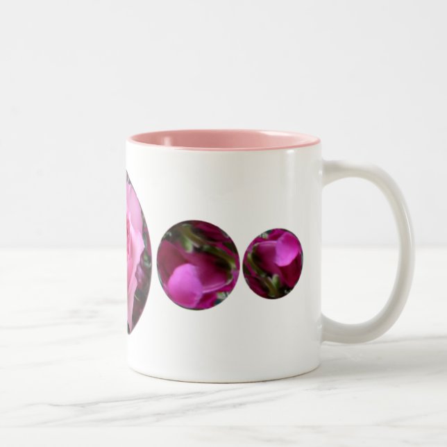 2 Couleurs tasse rose de velours (Droit)