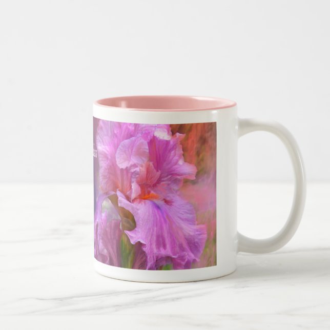 2 Couleurs Tasse rose d'iris de déesse (Droit)