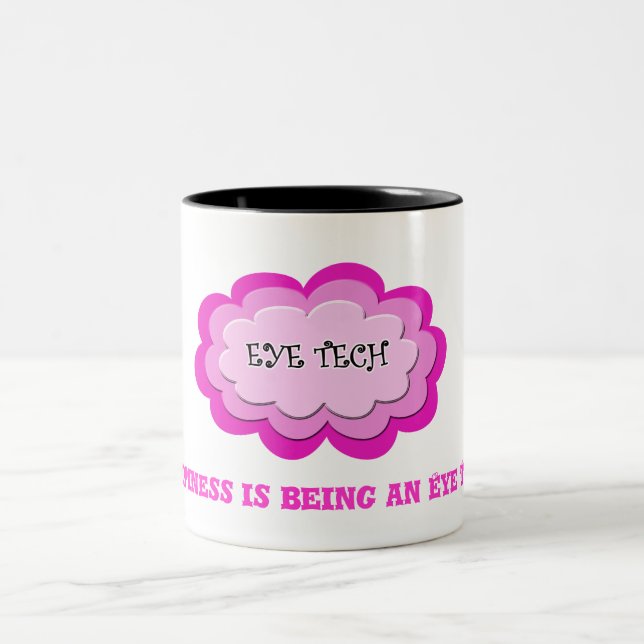 2 Couleurs Tasse rose Girly de technologie d'oeil de fleur (Centre)
