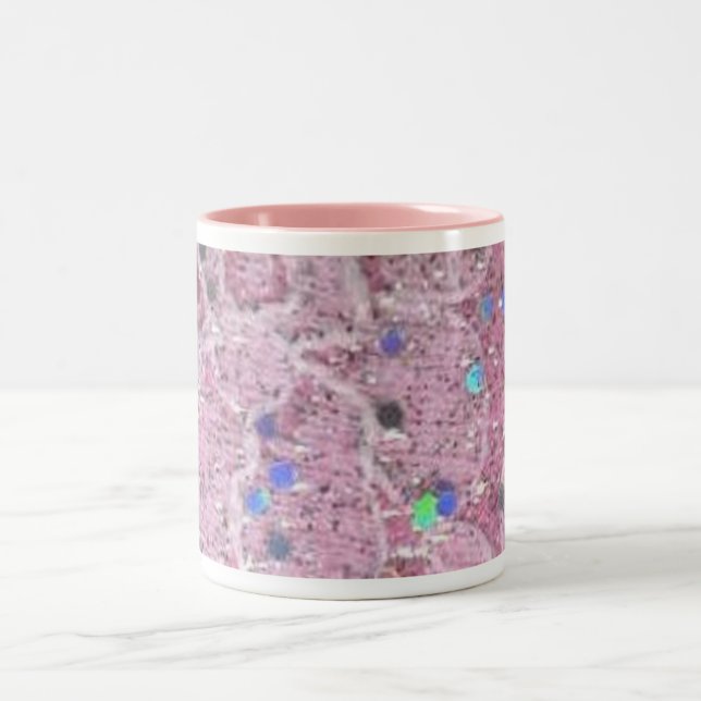 2 Couleurs Tasse rose scintillante (Centre)