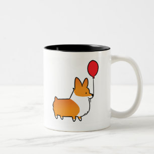 2 Couleurs Tasse rouge   CorgiThings de ballon de corgi