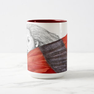 2 Couleurs Tasse rouge de la fille 1
