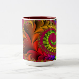 2 Couleurs Tasse rouge de motif de conception