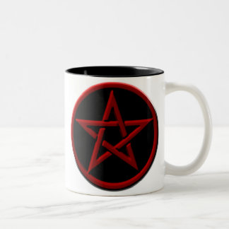 2 Couleurs Tasse rouge de pentagone étoilé