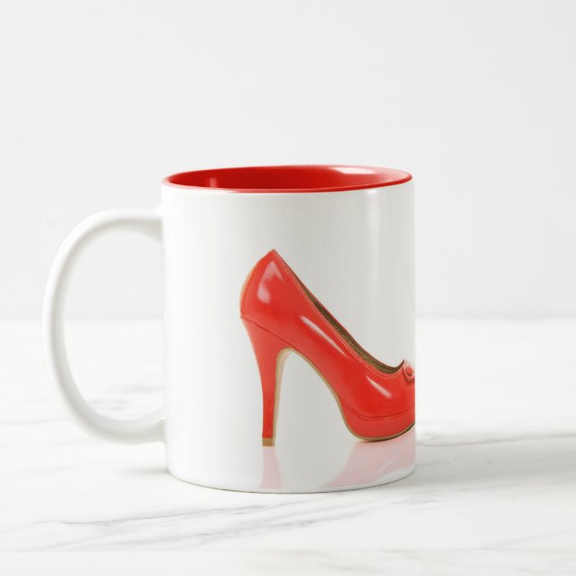 2 Couleurs Tasse rouge de talons hauts avec la couleur (Gauche)