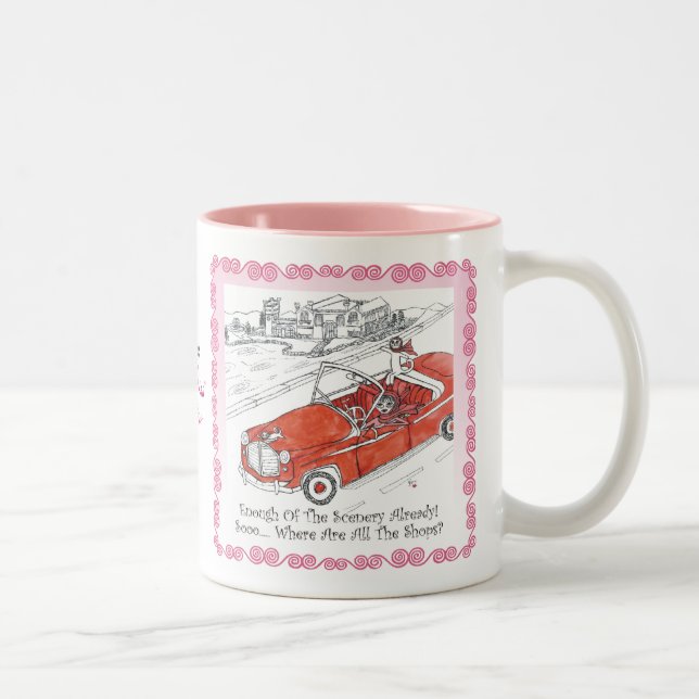 2 Couleurs TASSE rouge de voiture (Droit)