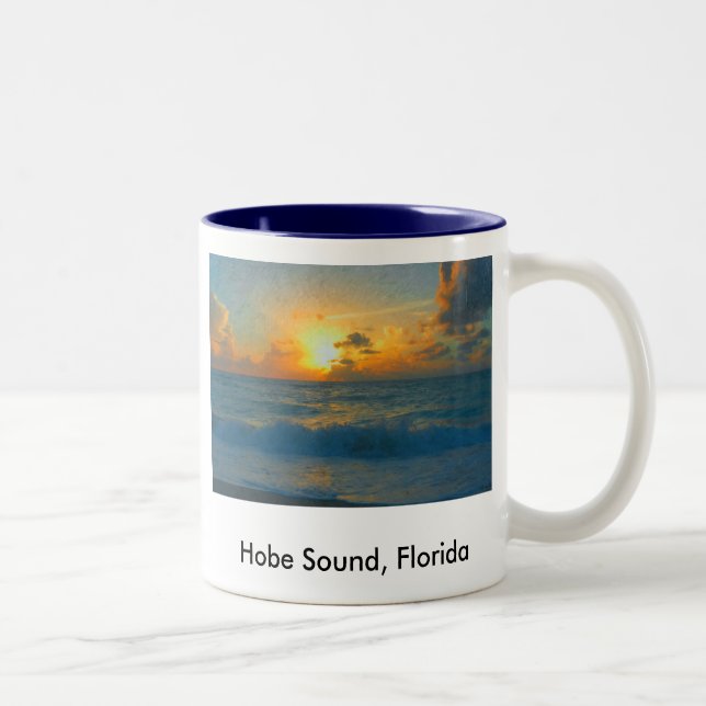 2 Couleurs Tasse saine de plage de Hobe (Droit)