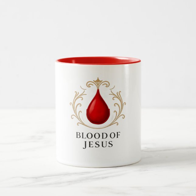 2 Couleurs Tasse - Sang de Jésus (Centre)