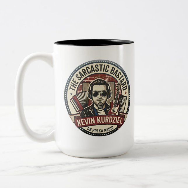 2 Couleurs Tasse Sarcastique Bâtard (Gauche)