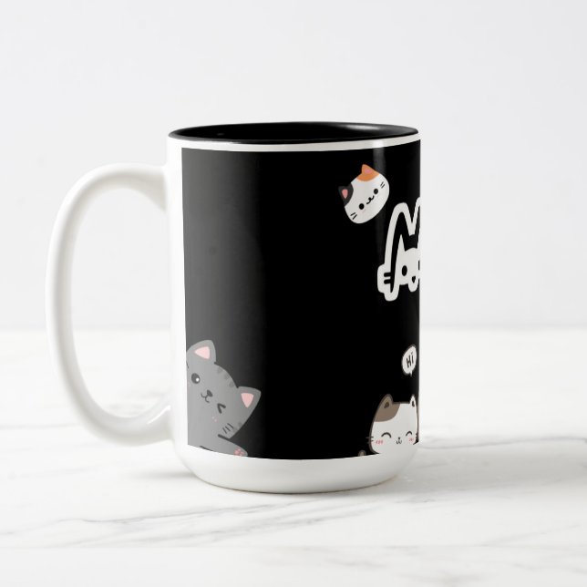 2 Couleurs Tasse Sassy Meow – Parfaite pour les mamans de cha (Gauche)