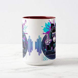 2 Couleurs Tasse Singe Funky
