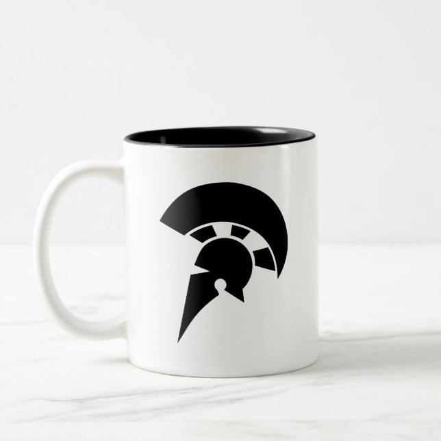 2 Couleurs Tasse "spartiate" de pictogramme (Gauche)