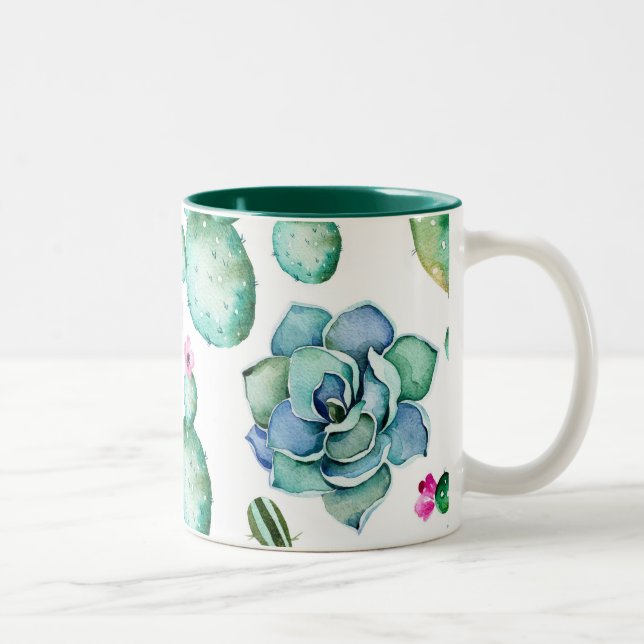 2 Couleurs Tasse succulente (Droit)