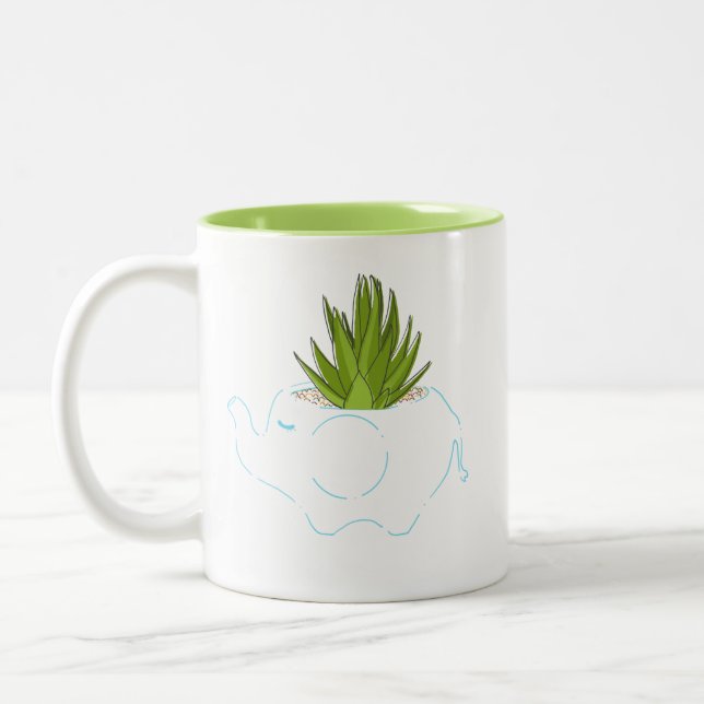 2 Couleurs Tasse succulente 1 d'éléphant (Gauche)