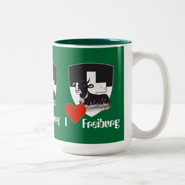 2 Couleurs Tasse suisse de Fribourg (Droit)