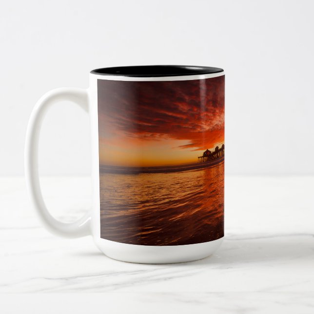 2 Couleurs Tasse Sunset Huntington Beach - John Minar  (Gauche)