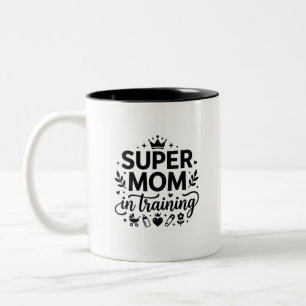 2 Couleurs Tasse Super Maman Amateur de Café Deux Tons Amusan