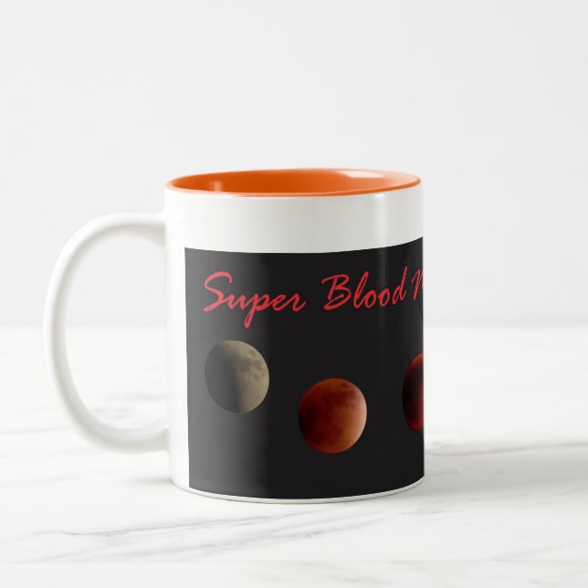 2 Couleurs Tasse superbe 2015 de lune de sang (Gauche)