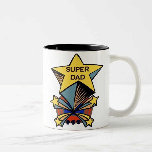 2 Couleurs Tasse superbe de papa (Droit)