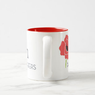 2 Couleurs Tasse surdimensionnée de fleur