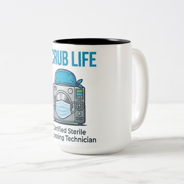 2 Couleurs Tasse Tech de Traitement Stérile Scrub Life (Devant droit)