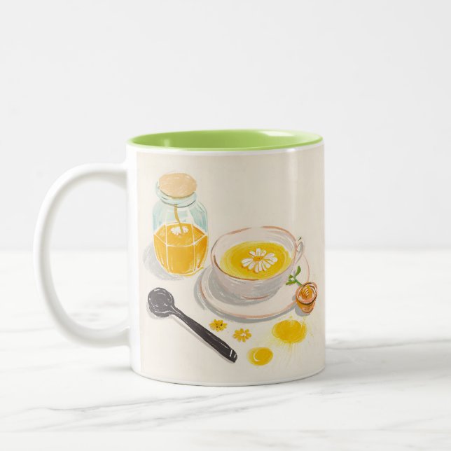 2 Couleurs Tasse Thé à la Camomille & Miel (Gauche)